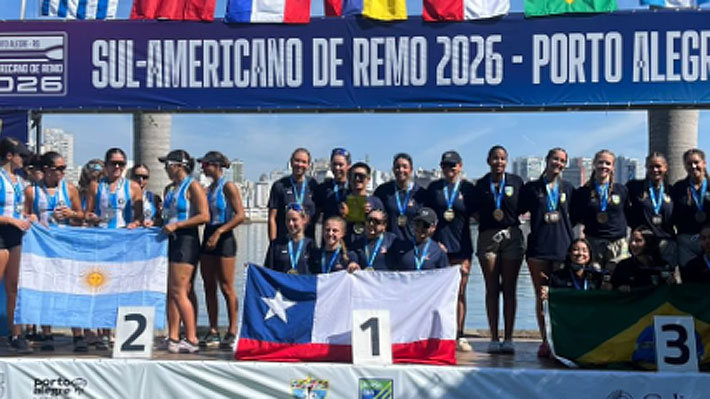 "Los reyes de Sudamérica": El remo chileno brilla y es campeón juvenil en Brasil con 13 medallas de oro