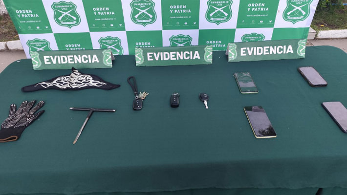 Cae banda que hizo tour de encerronas en cuatro comunas de la RM en menos de 6 horas