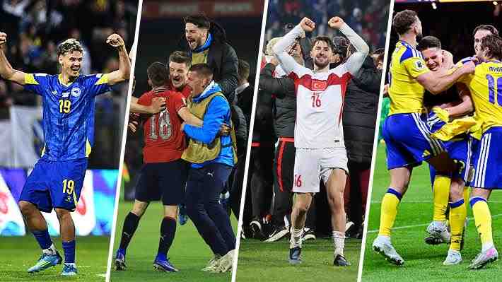 Italia fue eliminada por penales: Los equipos europeos que se clasificaron al Mundial por el repechaje y los grupos que les tocarán