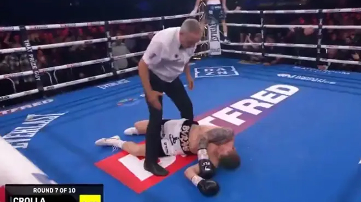 Polémica en el boxeo: Peleador tumba cuatro veces a su rival, pero termina noqueado y se lanzan contra el juez... Mira las imágenes