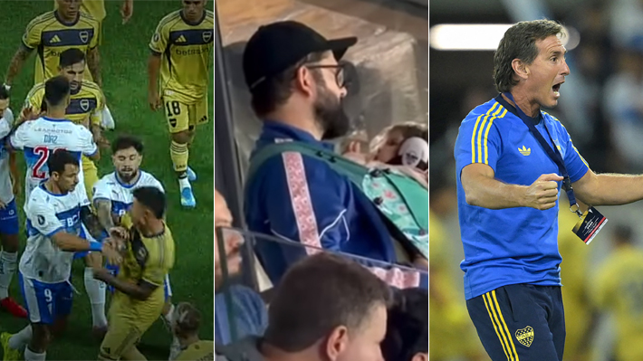 El doble empujón de Zampedri y Mena, el cambio de camiseta de Paredes, Boric con su hija... Lo que no se vio del UC-Boca