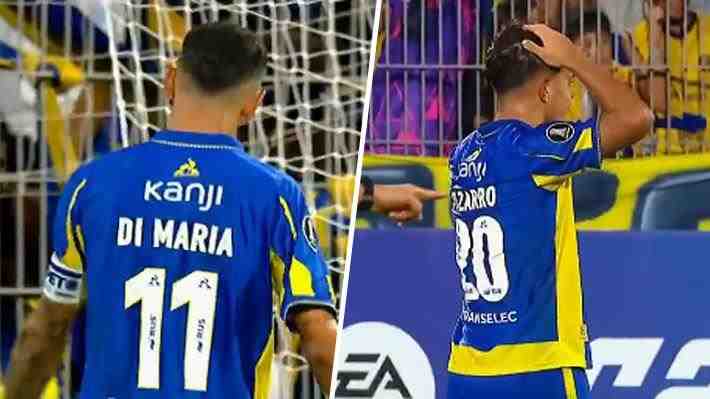 Mira la jugada que provocó el enojo de Ángel Di María con Vicente Pizarro en la Copa Libertadores