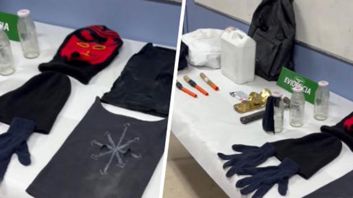 Carabineros detiene a dos alumnos del Liceo Lastarria e incauta elementos incendiarios