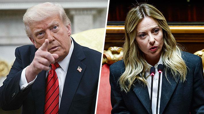 Trump responde a críticas de Meloni por sus dichos contra el papa: "La inaceptable es ella"