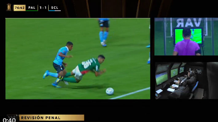 El polémico penal que cobró Piero Maza y que le dio el triunfo a Palmeiras ante Sporting por la Libertadores
