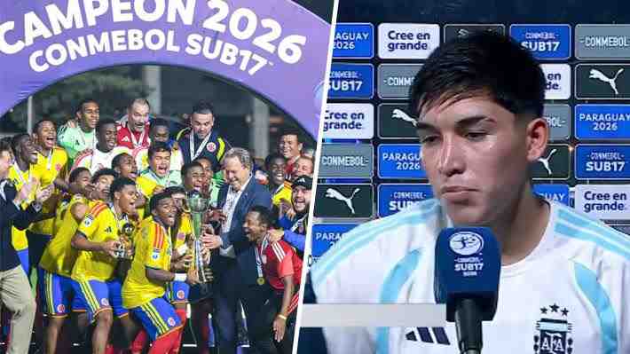 "Desubicada": La viralizada frase de jugador argentino tras perder por goleada la final del Sudamericano Sub 17 ante Colombia