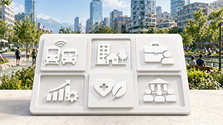 Cómo han variado en diez años las evaluaciones de las 99 comunas medidas por el Índice de Calidad de Vida Urbana