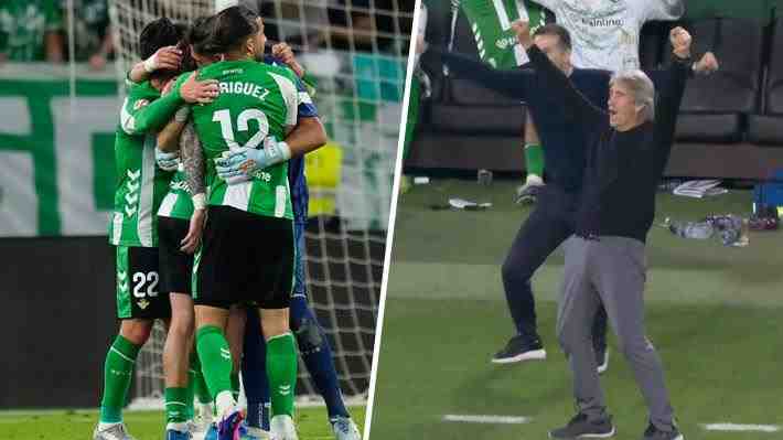 Betis le empata en la última jugada al Real Madrid y desata la euforia de Pellegrini: Revisa el gol y el festejo del DT