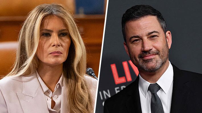 Melania Trump rompe su acostumbrado silencio mediático y se lanza contra Jimmy Kimmel por chiste sobre viudez: "Cobarde"
