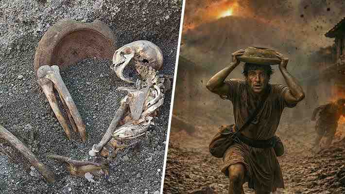 Reconstruyen con IA el rostro de un habitante de Pompeya que murió mientras huía de la erupción del Vesubio