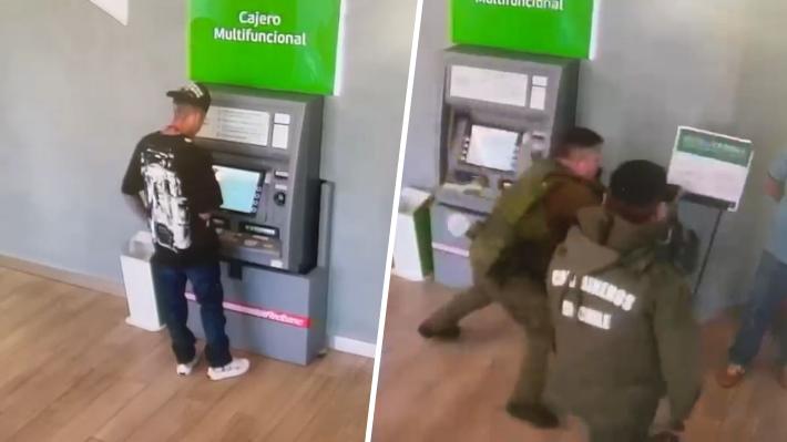 Video | Detienen a sujeto armado que quería robar un banco en mall de Maipú