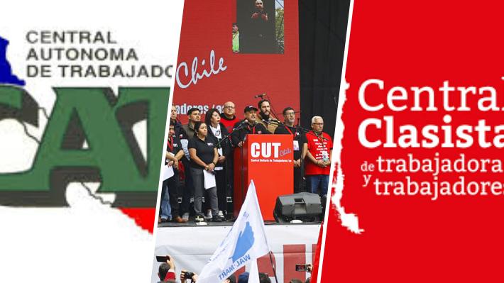 CUT, CAT y Clasista: Las 3 centrales de trabajadores que marcharon hoy, qué persiguen y quiénes las dirigen