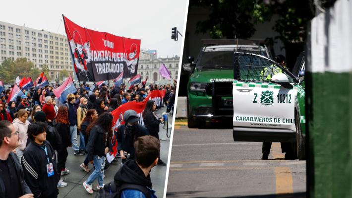 Carabineros reporta 60 eventos y 35 detenidos en el país por Día del Trabajador