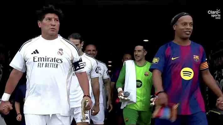 Iván Zamorano y Claudio Bravo brillan en duelo de leyendas de Real Madrid y Barcelona: Mira las imágenes