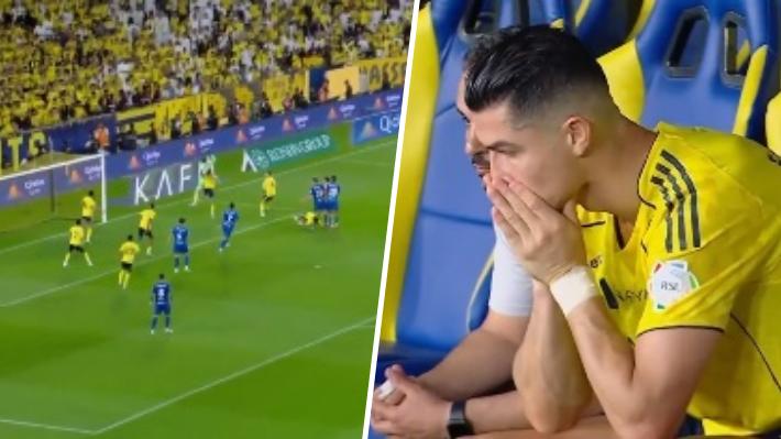 El Al Nassr se estaba consagrando campeón, pero el arquero cometió un error en el último minuto: Mira el blooper y la reacción de Cristiano Ronaldo
