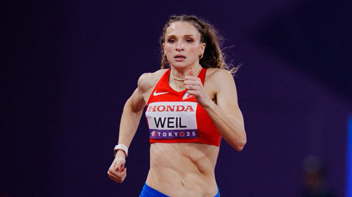 Martina Weil debutó en la Diamond League 2026 y remató sexta en los 400 metros en Shanghái