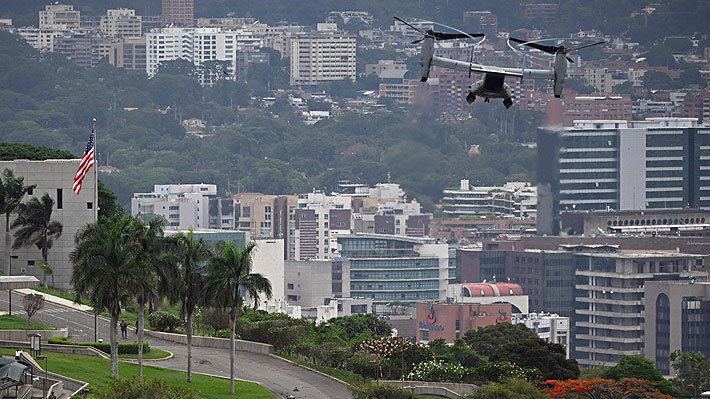 Video | Con helicópteros, bomberos y ambulancias: EE.UU. realiza simulacro de evacuación en su embajada en Caracas