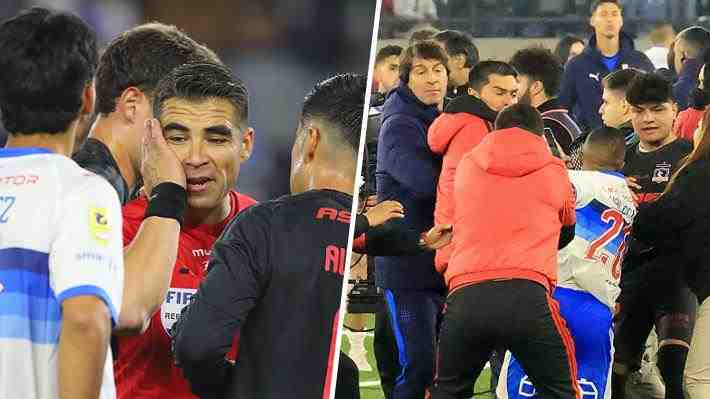 El informe del árbitro José Cabero sobre la pelea al final del clásico entre la UC y Colo Colo