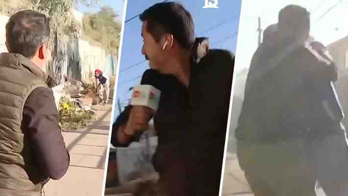 Equipo de matinal es agredido por sujetos que viven en rucos en San Bernardo