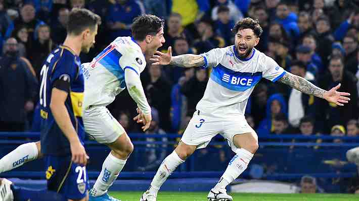 Espectacular la UC: Logró un histórico triunfo ante Boca en La Bombonera y se metió a octavos de la Libertadores como líder del grupo