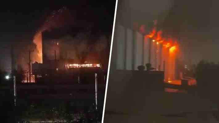 Gran incendio afecta a frigorífico en Buin y genera masivo despliegue de Bomberos