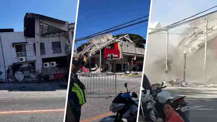 Pánico y edificios colapsados: Las imágenes del fuerte terremoto 7,8 que sacudió Filipinas