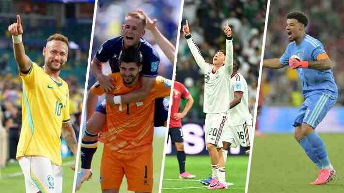 Todos los equipos ya clasificados a los dieciseisavos del Mundial y los ya eliminados