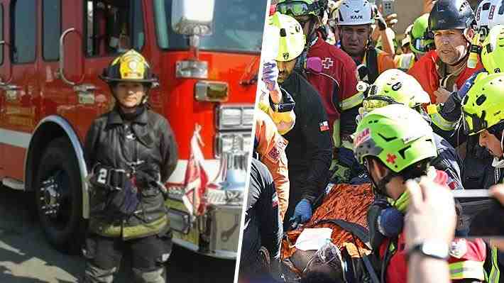 María Paz Campos, la bombera chilena clave en el rescate de hombre entre escombros en Venezuela