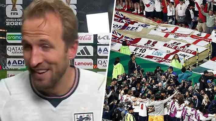 Mira el momento viral en el que Harry Kane se queda sin voz en una entrevista y la celebración de Inglaterra cantando canción de Oasis en el Azteca