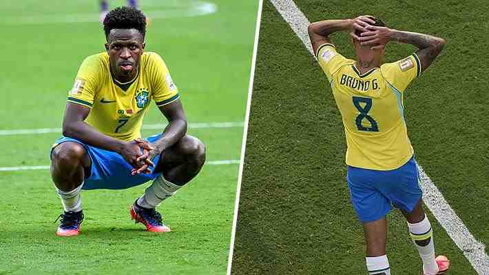 "Nunca me escondí": Vinícius se defiende de las críticas por no lanzar el penal ante Noruega y el lamento de Bruno Guimaraes tras errarlo