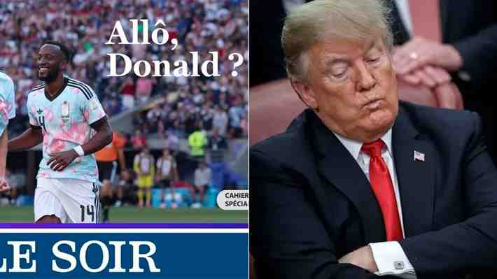 "Aló, ¿Donald?": En Bélgica se acuerdan de Trump tras goleada a Estados Unidos en el Mundial y le dedican portada
