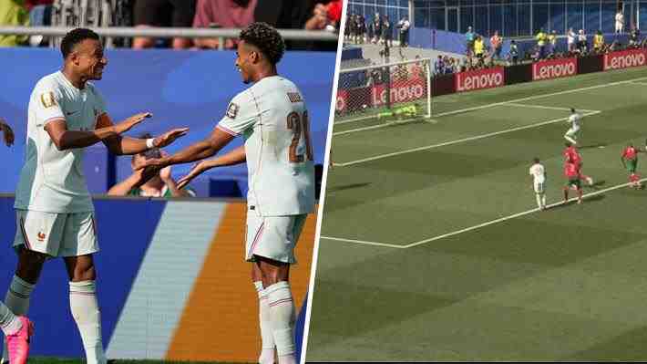 Mira los goles con que Francia venció a Marruecos en el Mundial y el penal que falló Mbappé