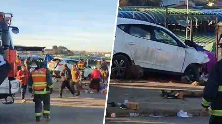 Auto atropella a varias personas en feria de Viña del Mar: Hay al menos seis fallecidos