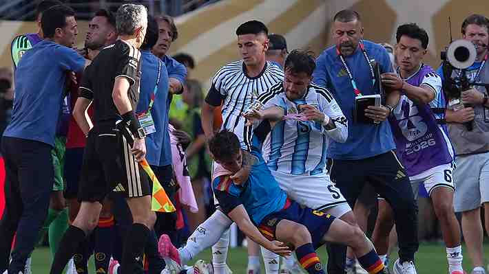 La agresión de Leandro Paredes a jugadores de España tras perder la final del Mundial: Mira imágenes