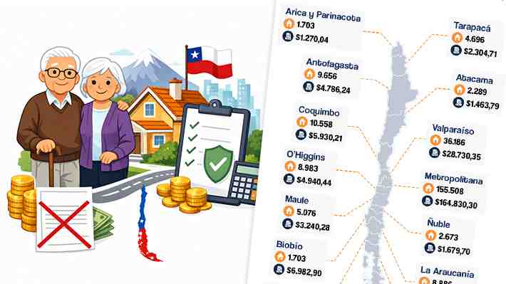El mapa de viviendas que serían beneficiadas con exención de contribuciones a adultos mayores
