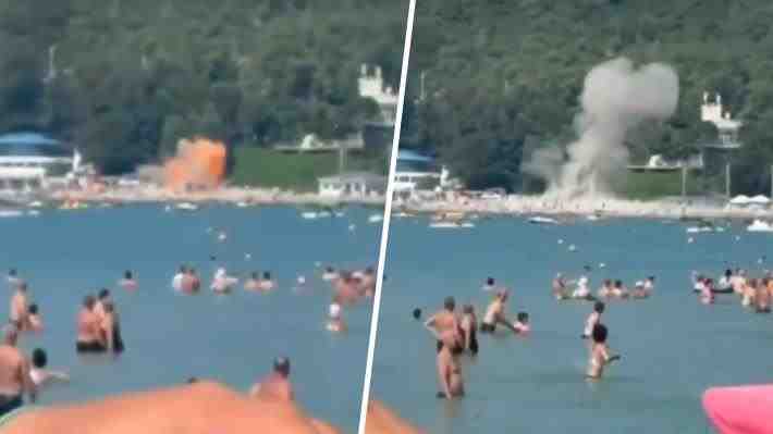 Video | Explosión de dron ucraniano en playa rusa deja siete muertos y 47 heridos: Hay tres niños entre las víctimas