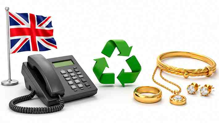 Cómo Reino Unido recupera el oro de los residuos electrónicos para hacer joyas