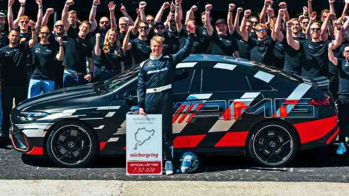 El Mercedes-AMG CLA45 eléctrico marca un nuevo récord en Nürburgring