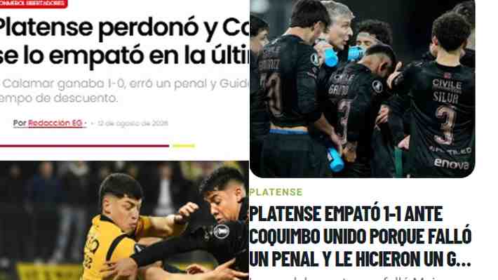 "Una pesadilla", "un golpe duro": Así vio la prensa de Argentina el "increíble" empate entre Coquimbo y Platense por la Copa Libertadores