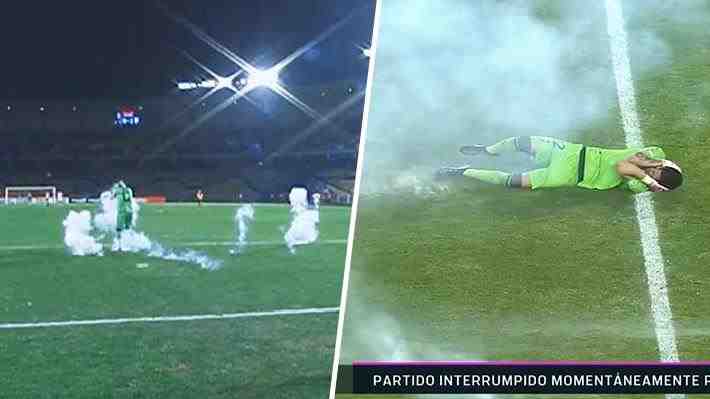 Suspenden duelo Coquimbo-Huachipato por caída de bomba de estruendo que lesionó a arquero acerero Christian Bravo