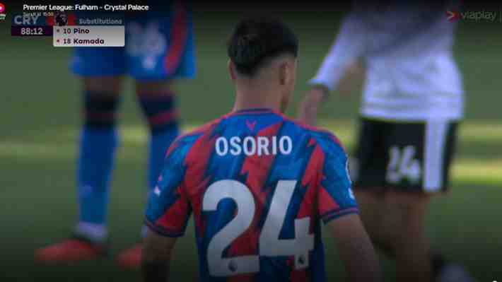 Debut triunfal en la Premier League: Darío Osorio tuvo minutos en la victoria del Crystal Palace ante el Fulham