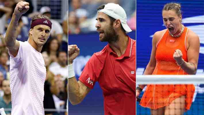 Zverev arrasó... Cómo se jugarán las semifinales del US Open y el tremendo dato en el cuadro de mujeres