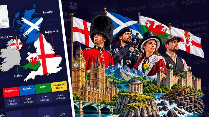 Zoom a países del Reino Unido: Qué tan diferentes son Inglaterra, Escocia, Gales e Irlanda del Norte