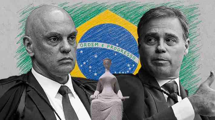 Moraes vs. Mendonça: Los dos jueces que desataron una inédita guerra en el Supremo de Brasil