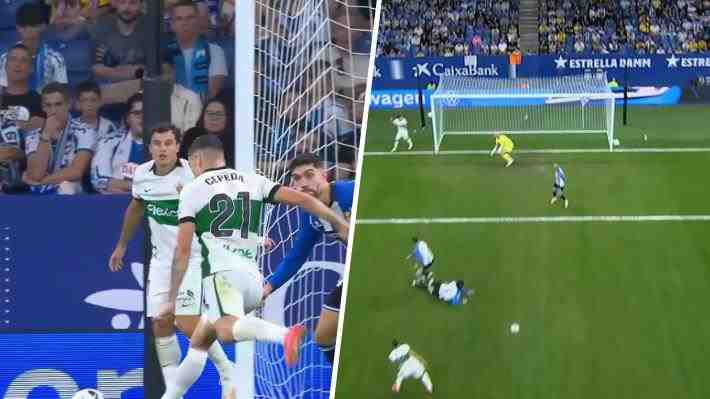 Era un golazo: Mira el remate al palo de Lucas Cepeda en triunfo del Elche ante Espanyol en la Liga