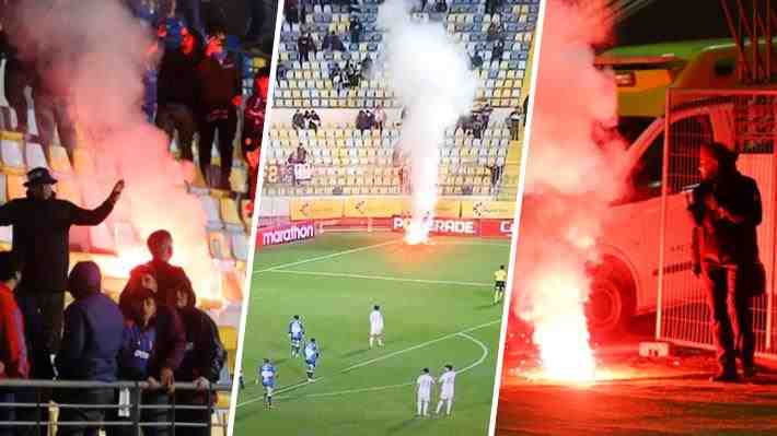 Escándalo: Se suspende el partido entre Everton y la U de Copa Chile por graves incidentes