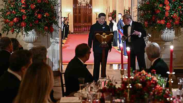 Simbólico obsequio y presencia de Musk: Las imágenes que dejó la cena Trump con Xi Jinping