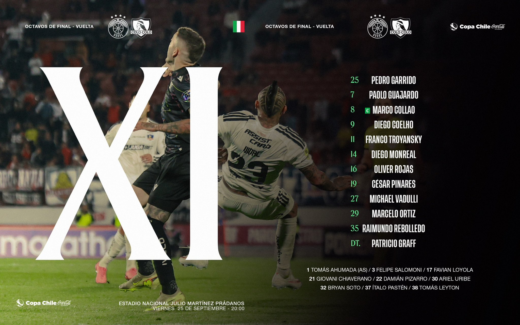 Segundo tiempo: Colo Colo le gana 1-0 a Audax Italiano en el estadio Nacional (Video del único gol) 7 image