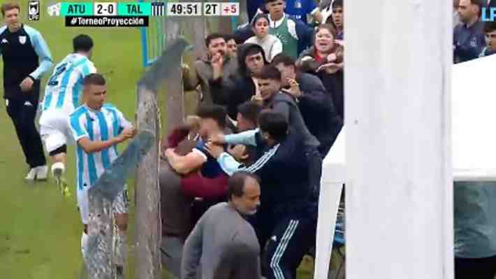 Batalla campal: Mira la tremenda pelea que se armó en el partido entre Atlético Tucumán y Talleres por el torneo de reservas de Argentina
