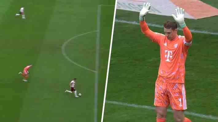 Video: El "error muy tonto" de Manuel Neuer que provocó el gol más rápido de la historia del fútbol alemán